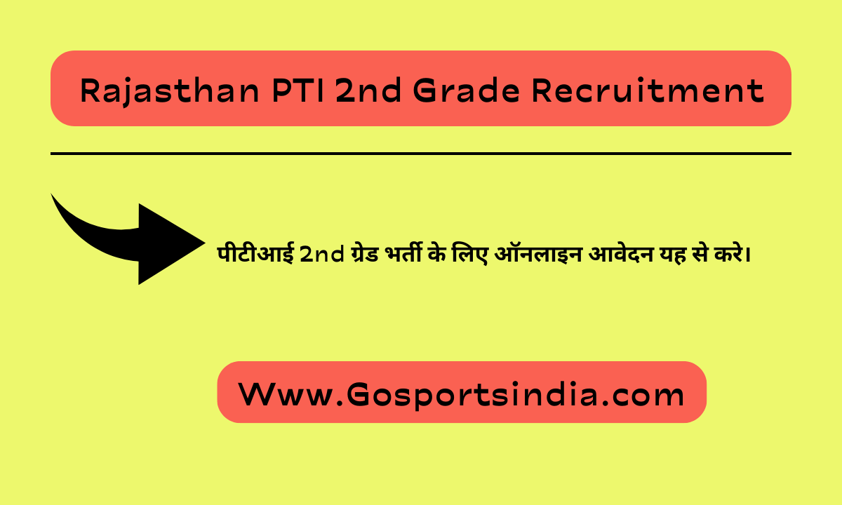 Rajasthan PTI 2nd Grade Recruitment